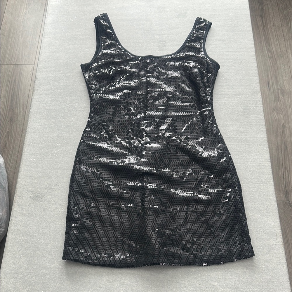 Elegant Black Sequin Dress